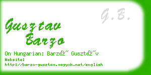 gusztav barzo business card